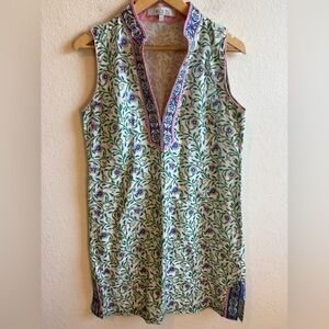 Bella Tu Sleeveless Floral Tunic Size Large